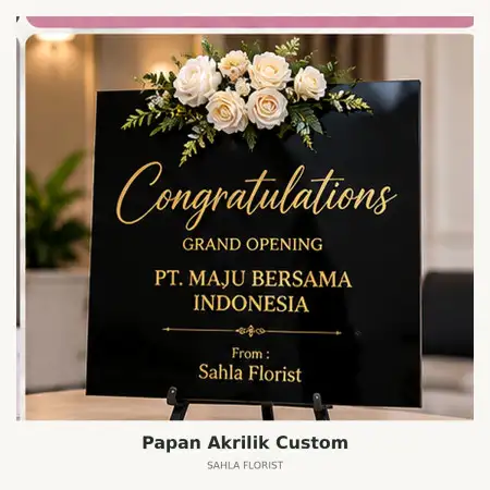 Papan Bunga Akrilik Denpasar Selatan